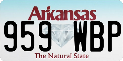 AR license plate 959WBP
