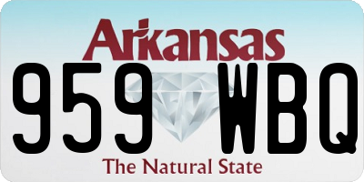 AR license plate 959WBQ