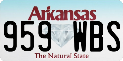 AR license plate 959WBS