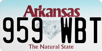 AR license plate 959WBT