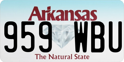 AR license plate 959WBU