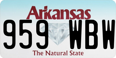 AR license plate 959WBW