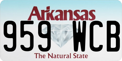 AR license plate 959WCB