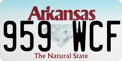 AR license plate 959WCF