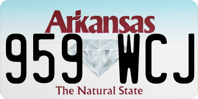 AR license plate 959WCJ