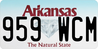 AR license plate 959WCM