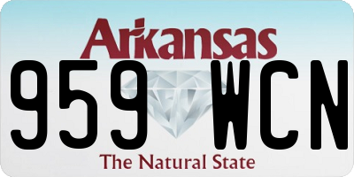 AR license plate 959WCN