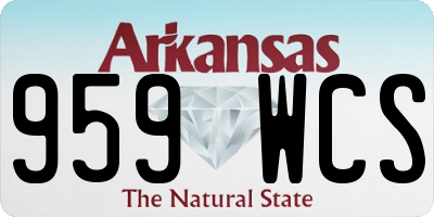 AR license plate 959WCS