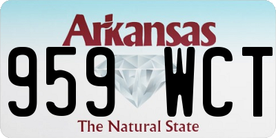 AR license plate 959WCT