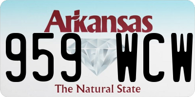 AR license plate 959WCW