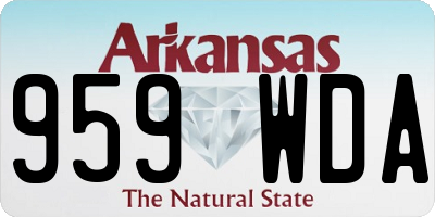 AR license plate 959WDA