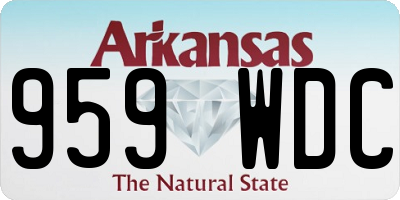 AR license plate 959WDC