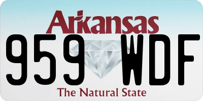 AR license plate 959WDF