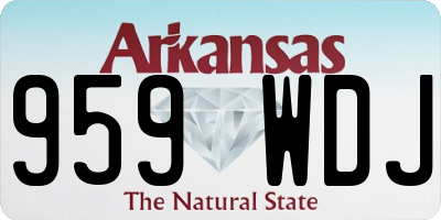 AR license plate 959WDJ