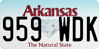 AR license plate 959WDK