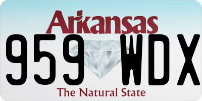 AR license plate 959WDX