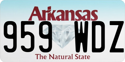 AR license plate 959WDZ