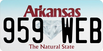 AR license plate 959WEB