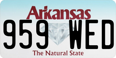 AR license plate 959WED