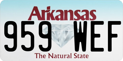 AR license plate 959WEF