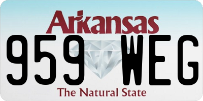 AR license plate 959WEG