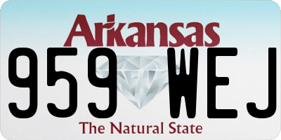 AR license plate 959WEJ
