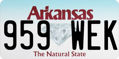 AR license plate 959WEK