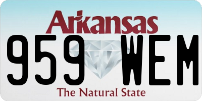 AR license plate 959WEM