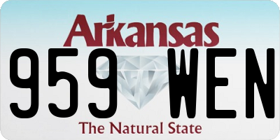 AR license plate 959WEN