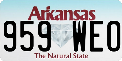 AR license plate 959WEO