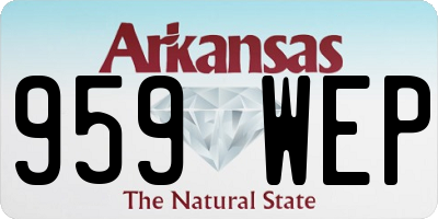 AR license plate 959WEP