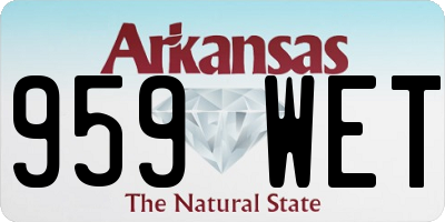 AR license plate 959WET
