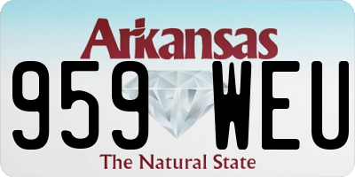 AR license plate 959WEU