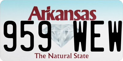 AR license plate 959WEW
