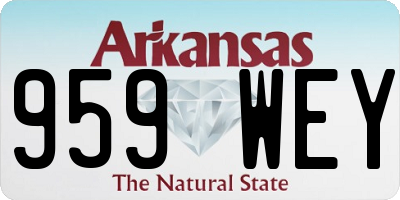 AR license plate 959WEY