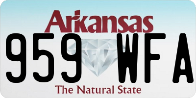 AR license plate 959WFA