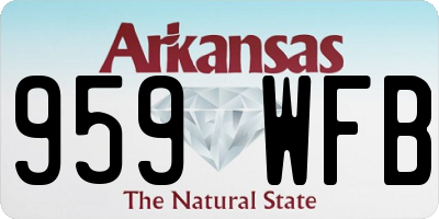 AR license plate 959WFB