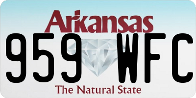 AR license plate 959WFC