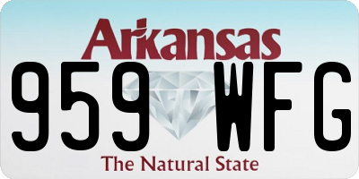 AR license plate 959WFG