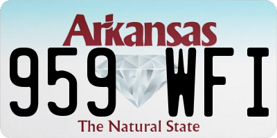 AR license plate 959WFI