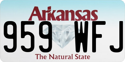 AR license plate 959WFJ