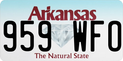 AR license plate 959WFO