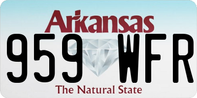 AR license plate 959WFR