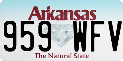 AR license plate 959WFV