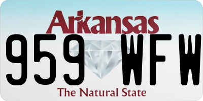 AR license plate 959WFW