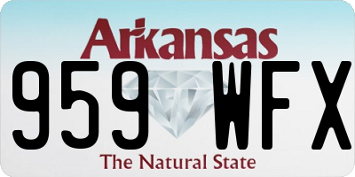 AR license plate 959WFX
