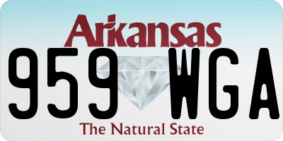 AR license plate 959WGA