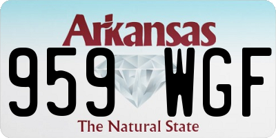 AR license plate 959WGF