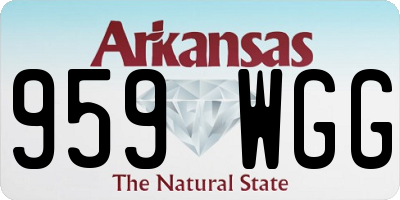AR license plate 959WGG