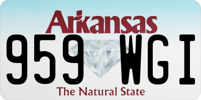 AR license plate 959WGI